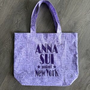 Anna Sui Lavender Graphic Tote